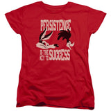 Looney Tunes Persistence Womens T Shirt Red Officially Licensed - POPvault