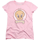 Looney Tunes Retro Tweety Womens T Shirt Pink Officially Licensed - POPvault