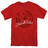 Looney Tunes Thats All Folks Mens T Shirt Red Officially Licensed - POPvault