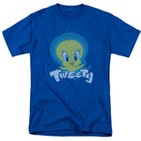 Looney Tunes Tweety Swirl Mens T Shirt Royal Blue Officially Licensed - POPvault