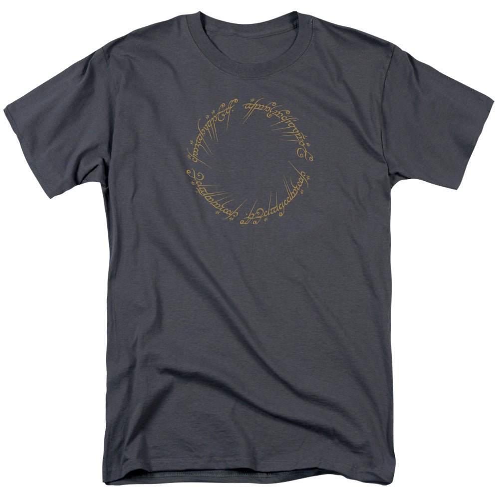 Lord Of The Rings One Ring Mens T Shirt Charcoal Officially Licensed - POPvault