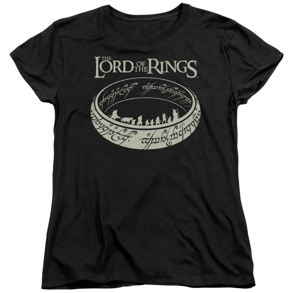 Lord Of The Rings the Journey Womens T Shirt Black Officially Licensed - POPvault