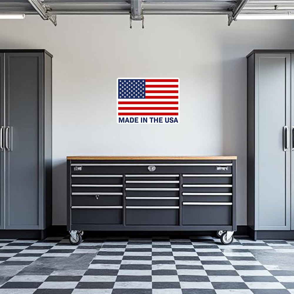 Made in the USA Flag Garage Wall Decal - POPvault