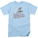 Major League Distressed Logo Mens T Shirt Light Blue Officially Licensed - POPvault