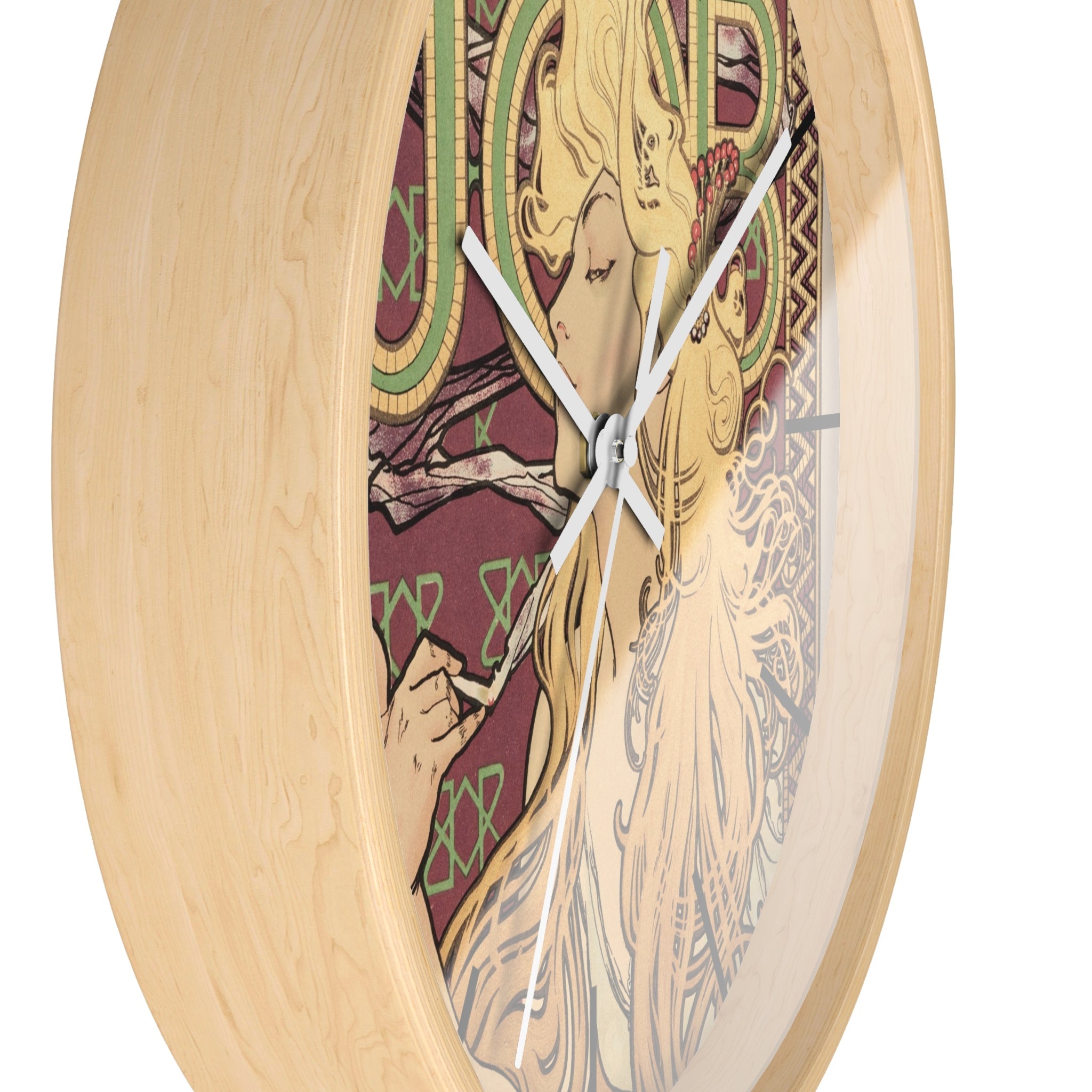 Masters of Art Alphonse Mucha Job Premium Wall Clock - POPvault