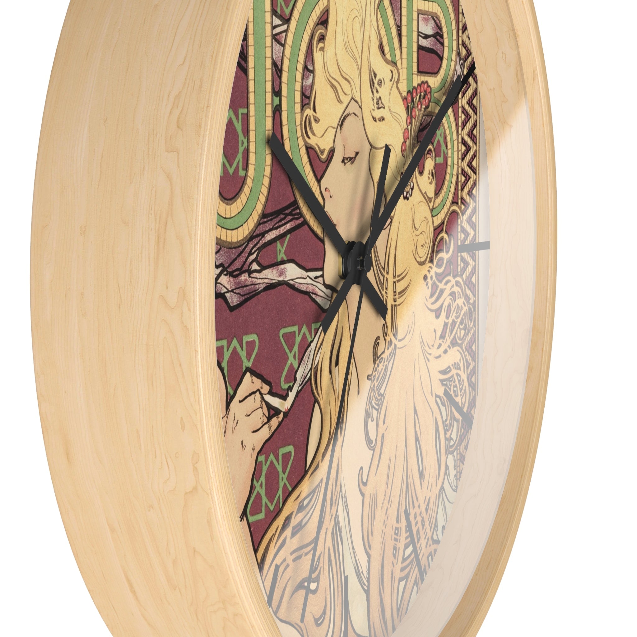 Masters of Art Alphonse Mucha Job Premium Wall Clock - POPvault