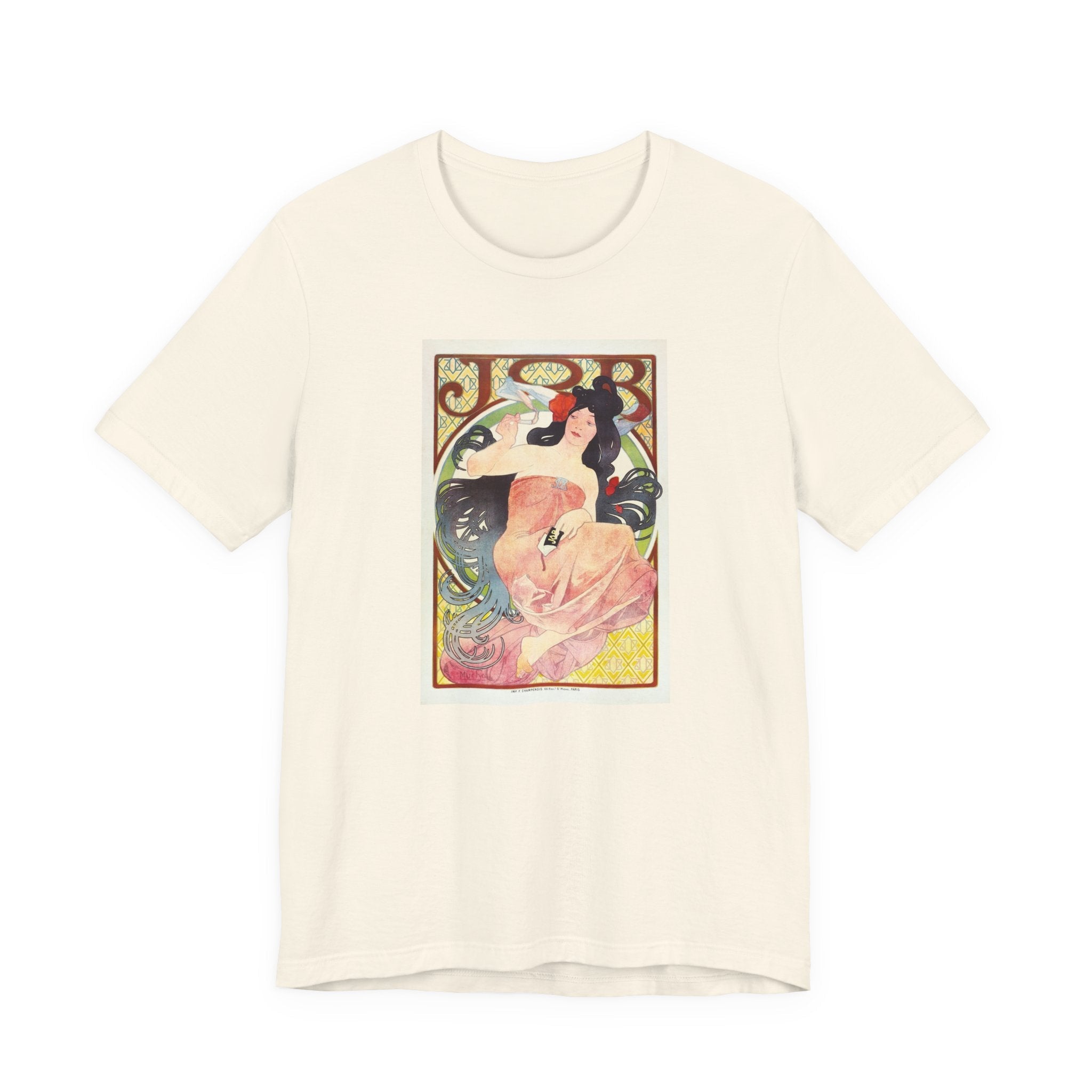 Masters of Art Alphonse Mucha Job Unisex Jersey Short Sleeve T-Shirt - POPvault