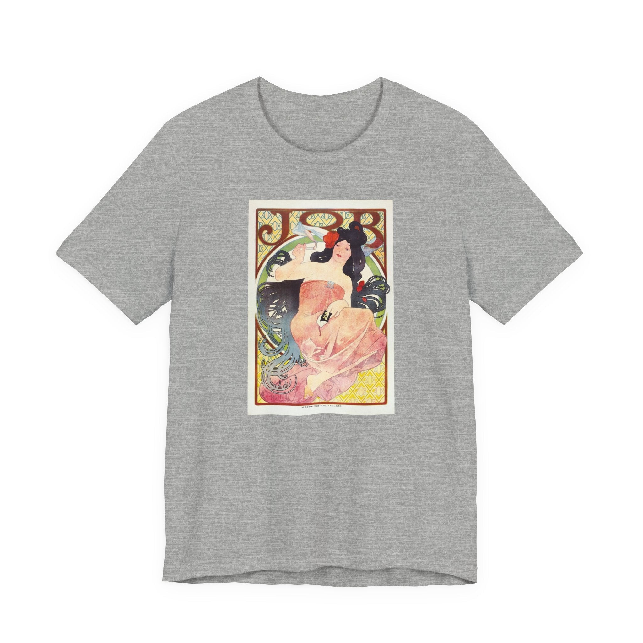 Masters of Art Alphonse Mucha Job Unisex Jersey Short Sleeve T-Shirt - POPvault
