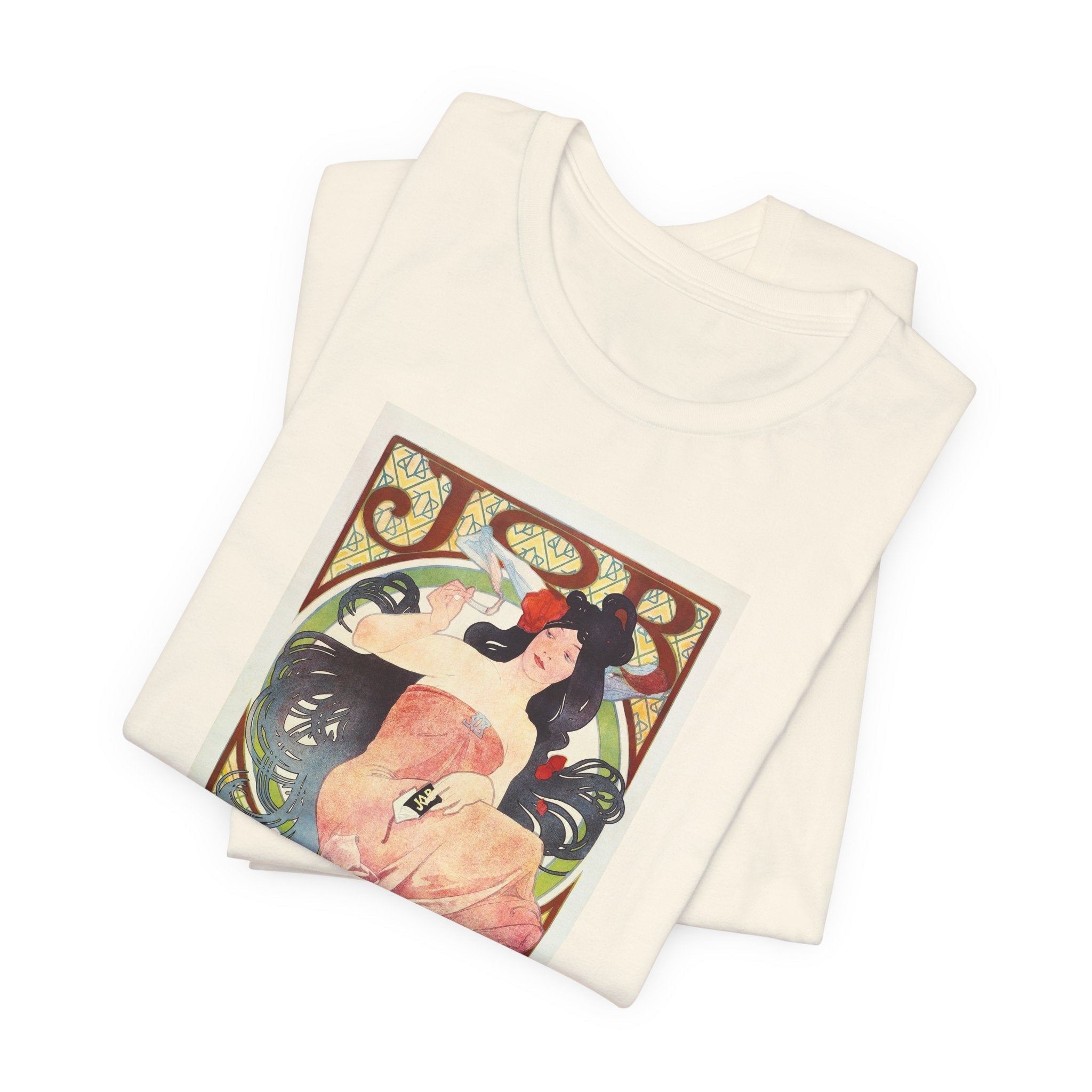 Masters of Art Alphonse Mucha Job Unisex Jersey Short Sleeve T-Shirt - POPvault