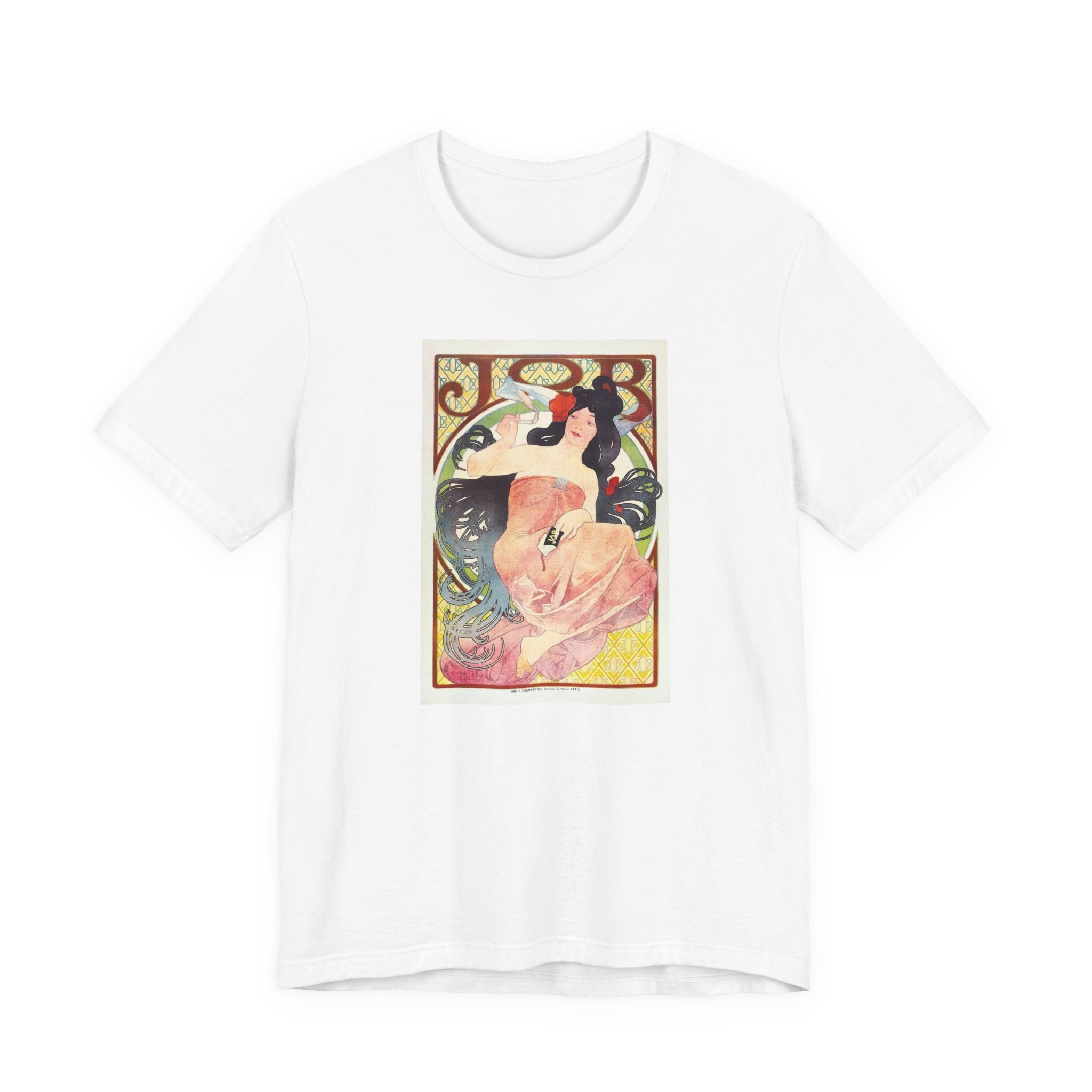 Masters of Art Alphonse Mucha Job Unisex Jersey Short Sleeve T-Shirt - POPvault