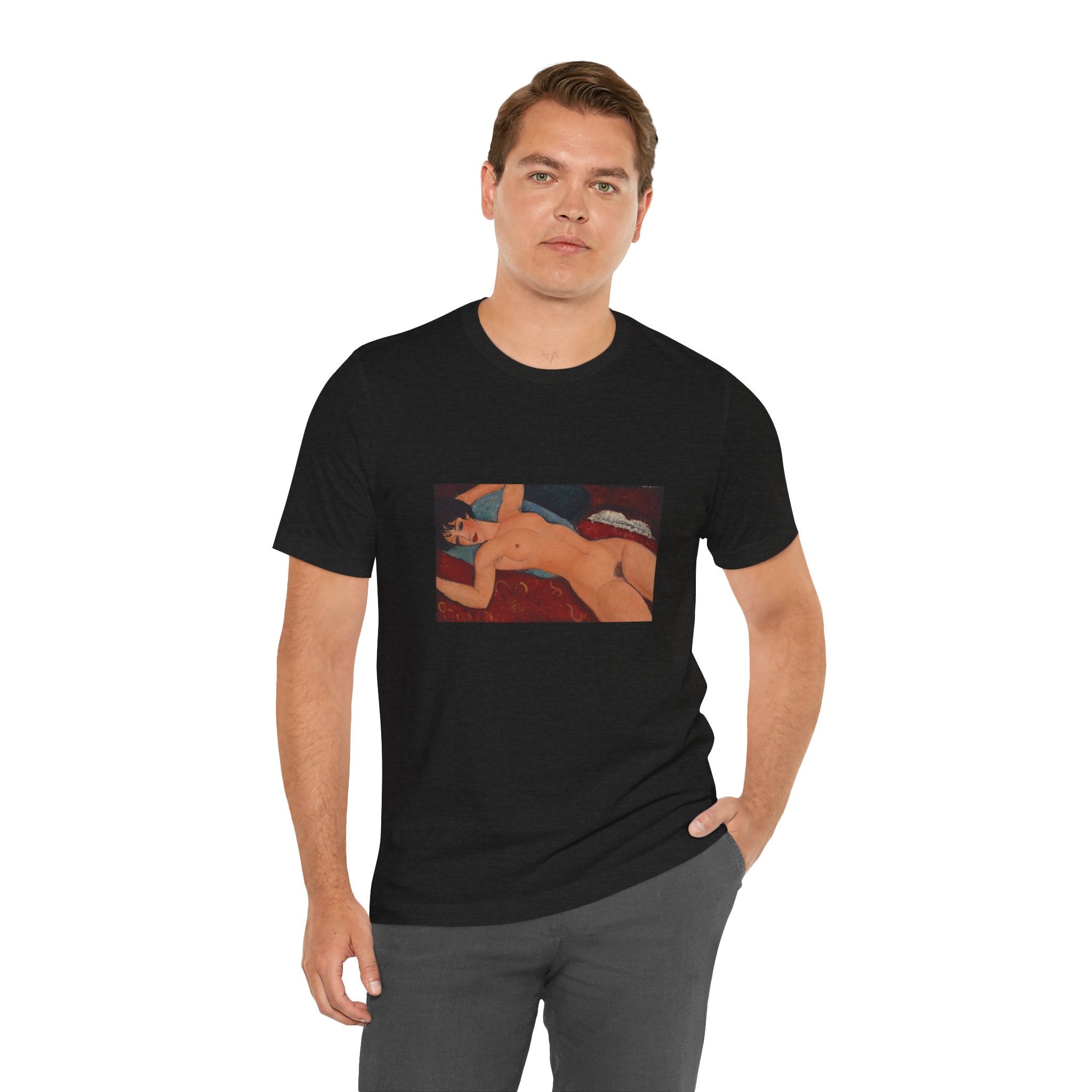 Masters of Art Amedeo Modigliani's Nu couché Unisex Jersey Short Sleeve T-Shirt - POPvault