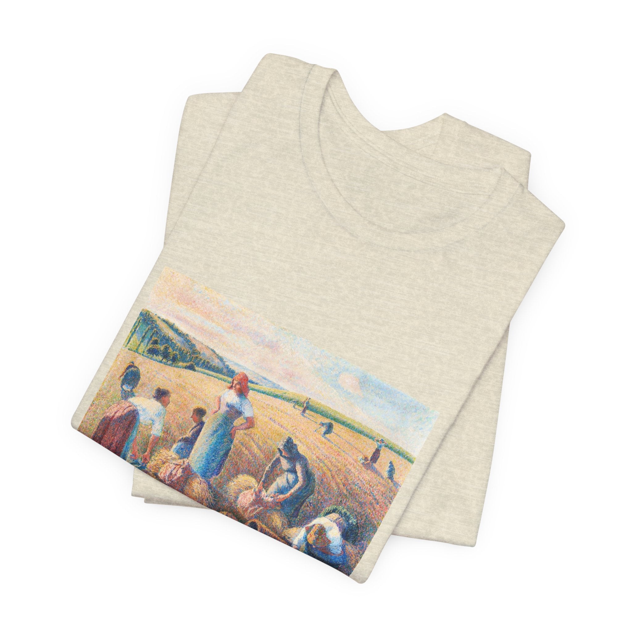 Masters of Art Camille Pissarro The Gleaners Unisex Jersey Short Sleeve T-Shirt - POPvault