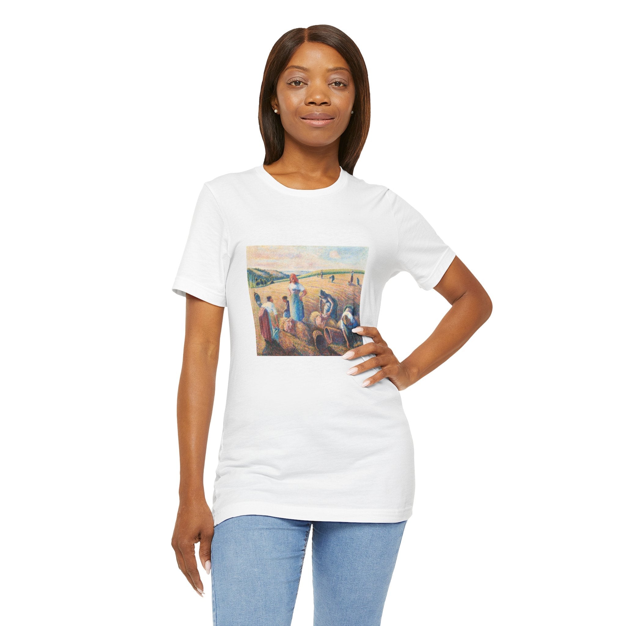 Masters of Art Camille Pissarro The Gleaners Unisex Jersey Short Sleeve T-Shirt - POPvault