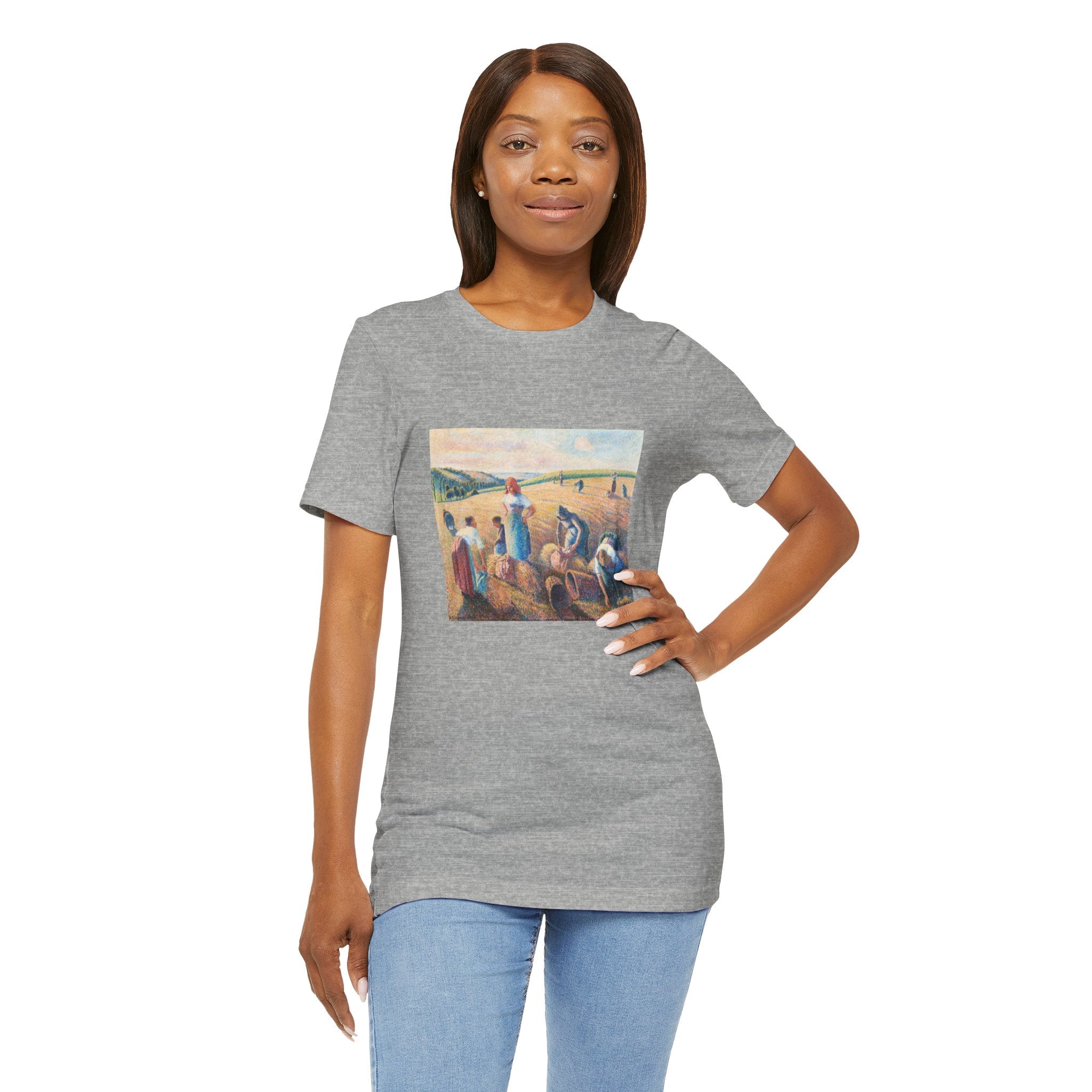 Masters of Art Camille Pissarro The Gleaners Unisex Jersey Short Sleeve T-Shirt - POPvault