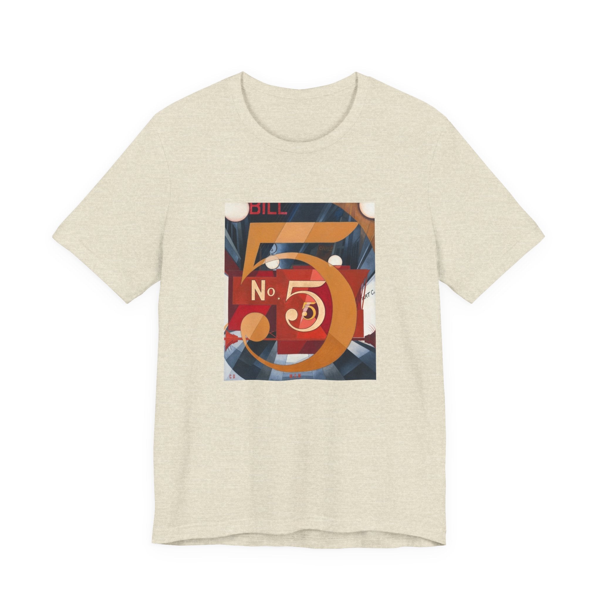 Masters of Art Charles Demuth I Saw the Figure 5 in Gold Unisex Jersey Short Sleeve T-Shirt - POPvault