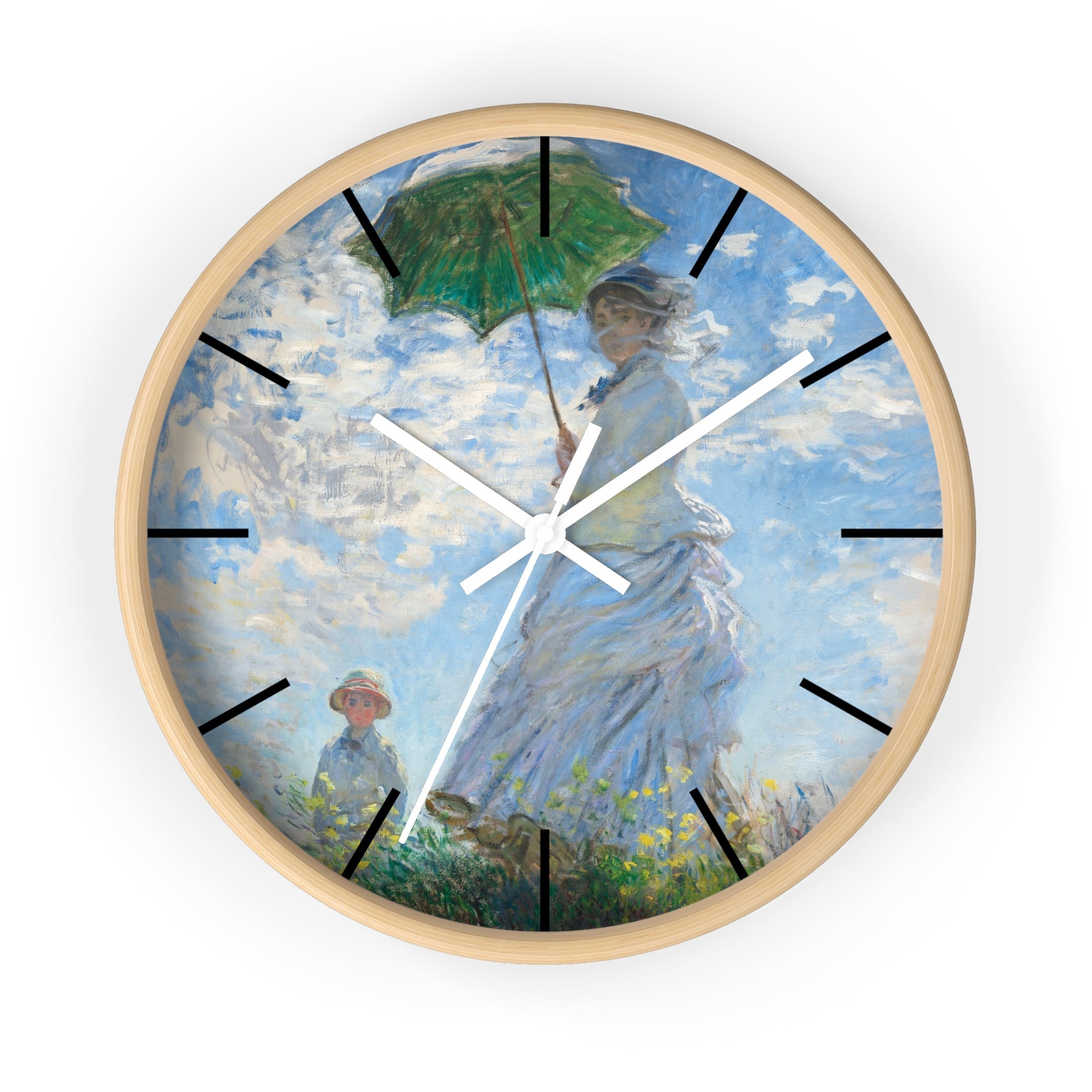 Masters of Art Claude Monet Madame Monet and Her Son Premium Wall Clock - POPvault