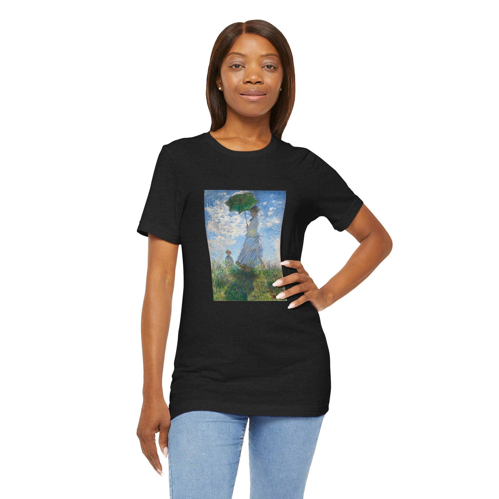 Masters of Art Claude Monet's Madame Monet and Her Son Unisex Jersey Short Sleeve T-Shirt - POPvault