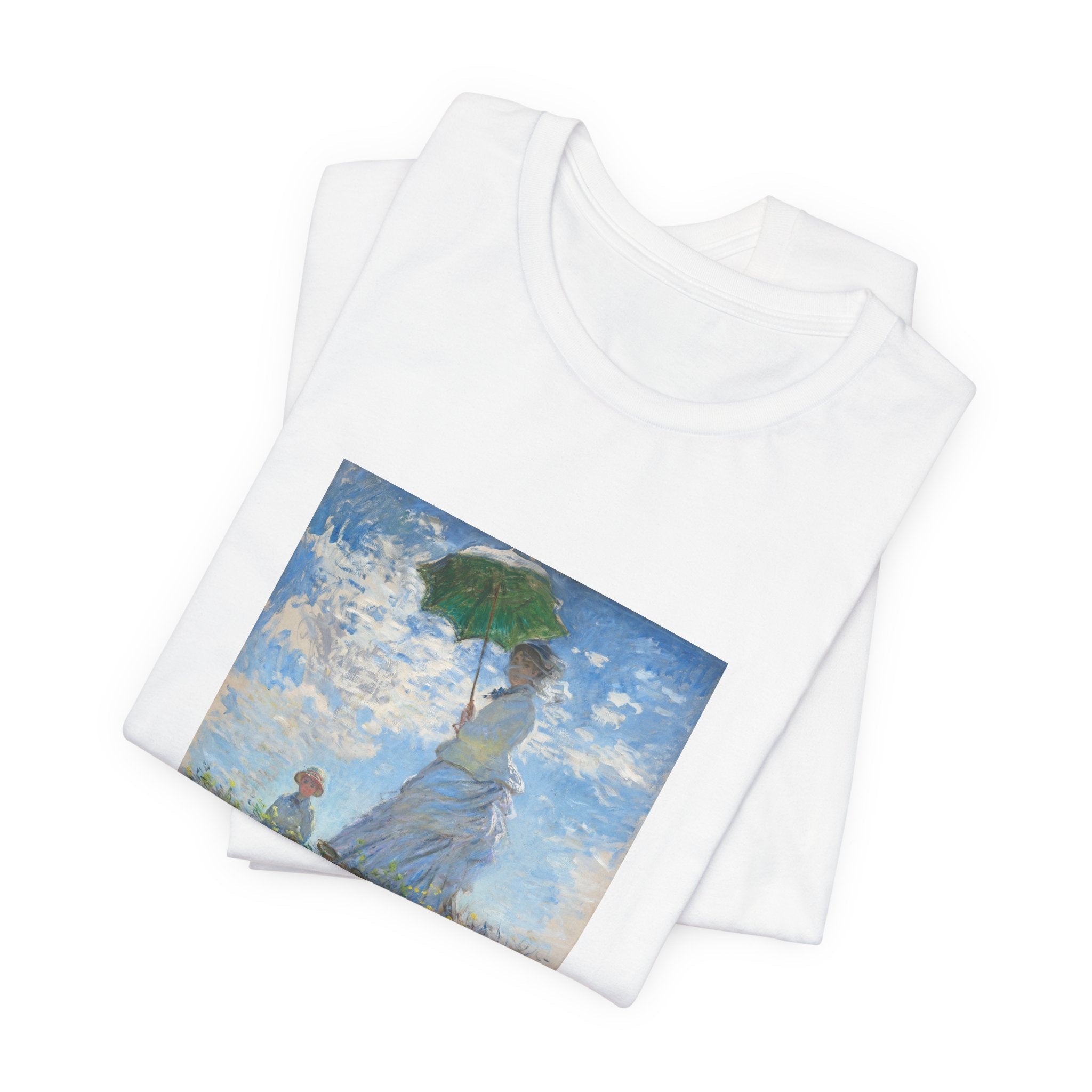 Masters of Art Claude Monet's Madame Monet and Her Son Unisex Jersey Short Sleeve T-Shirt - POPvault