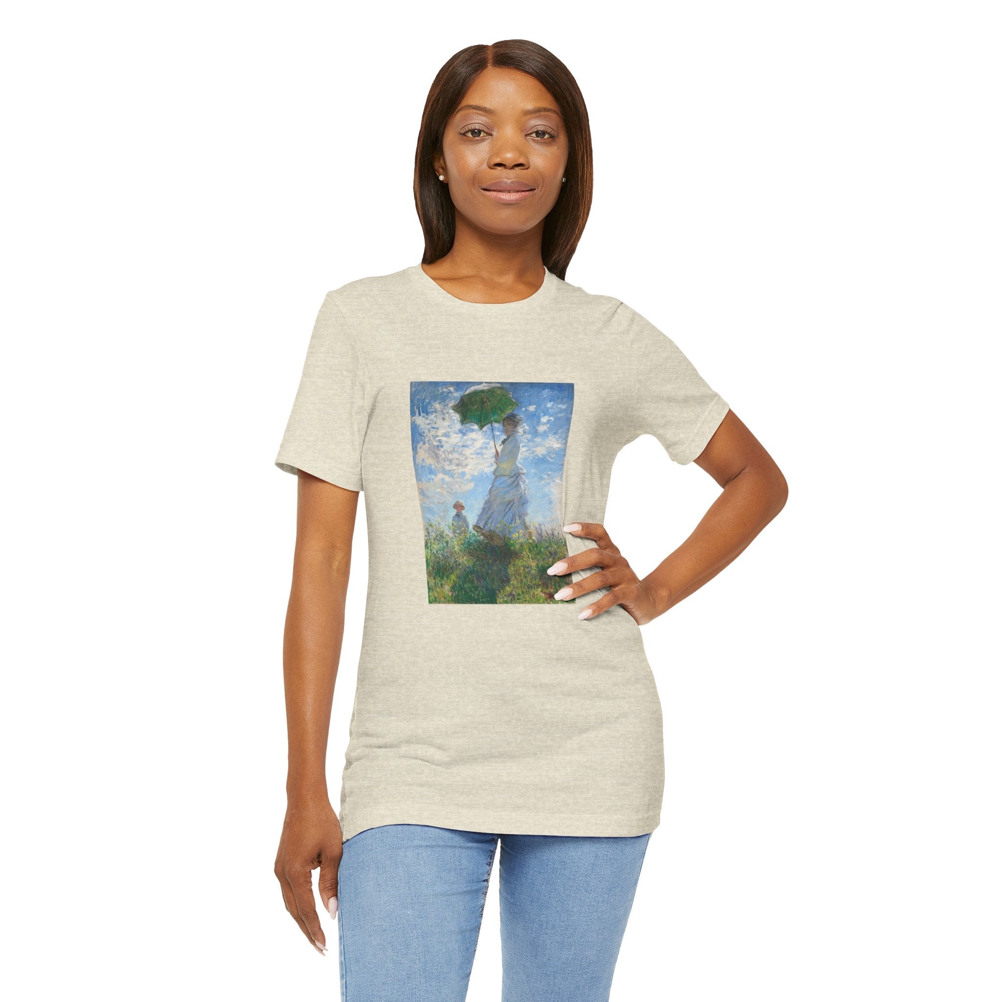 Masters of Art Claude Monet's Madame Monet and Her Son Unisex Jersey Short Sleeve T-Shirt - POPvault