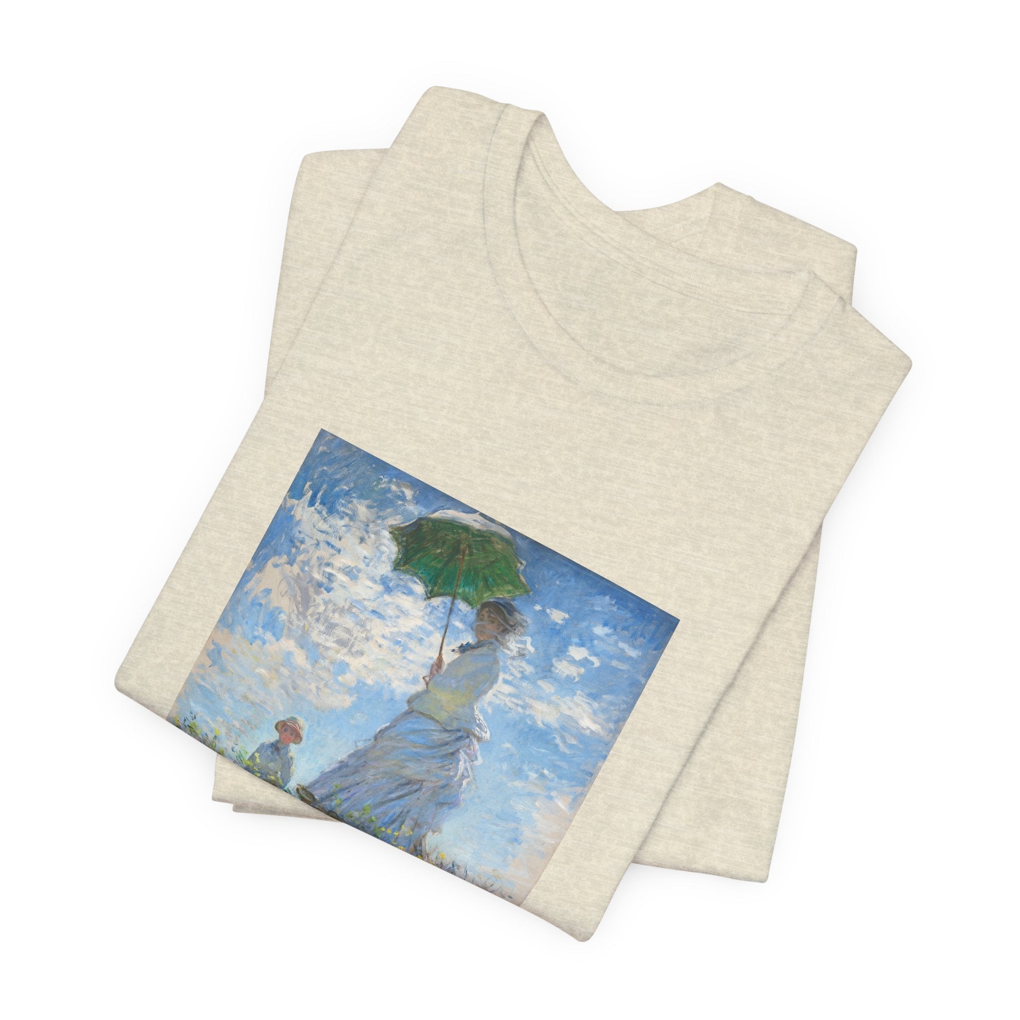 Masters of Art Claude Monet's Madame Monet and Her Son Unisex Jersey Short Sleeve T-Shirt - POPvault