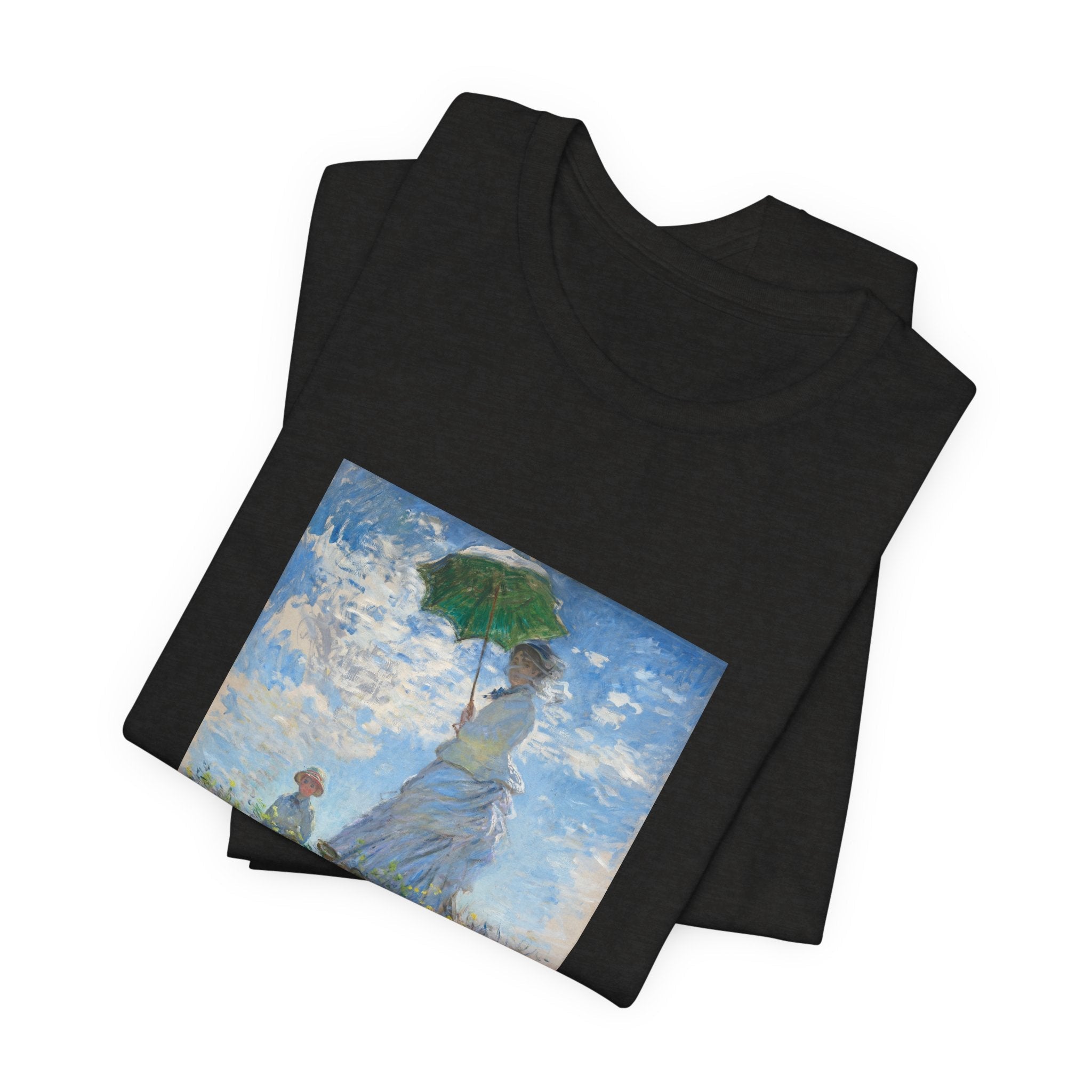 Masters of Art Claude Monet's Madame Monet and Her Son Unisex Jersey Short Sleeve T-Shirt - POPvault