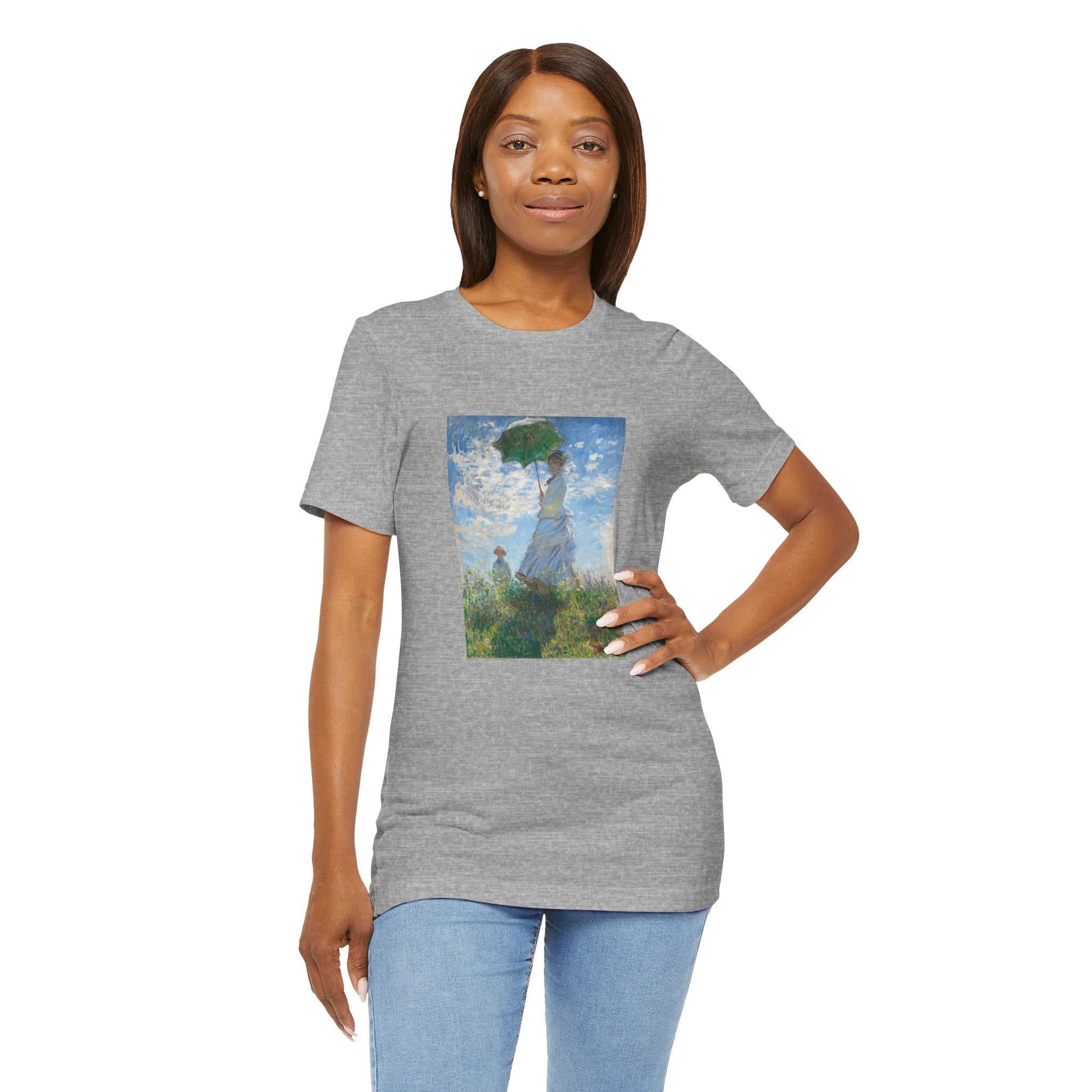 Masters of Art Claude Monet's Madame Monet and Her Son Unisex Jersey Short Sleeve T-Shirt - POPvault