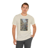 Masters of Art Claude Monet's The Rue Montorgueil in Paris Unisex Jersey Short Sleeve T-Shirt - POPvault