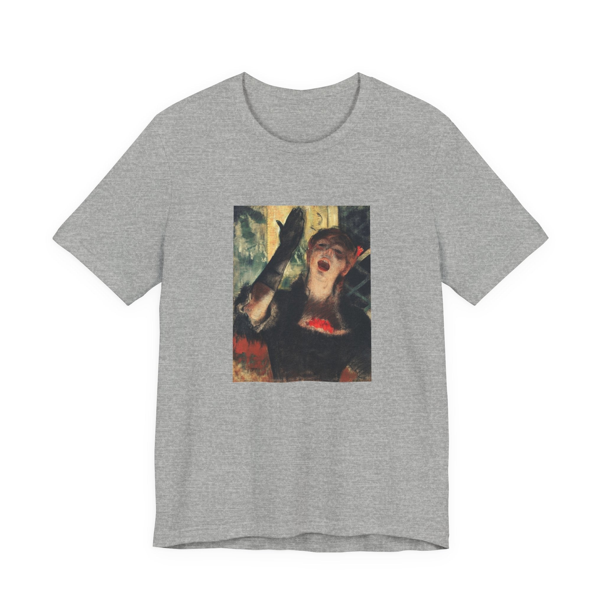 Masters of Art Edgar Degas Café Singer Unisex Jersey Short Sleeve T-Shirt - POPvault