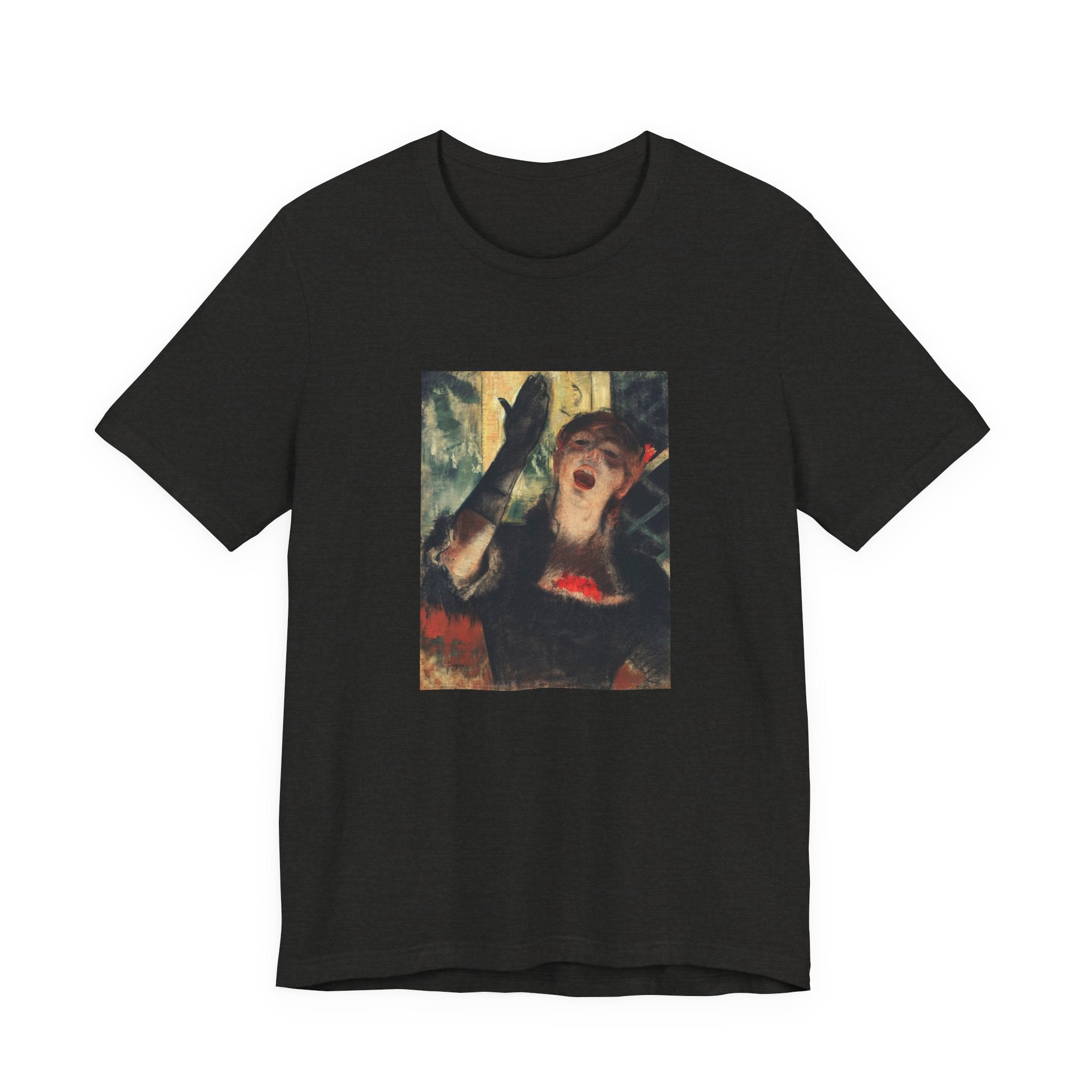 Masters of Art Edgar Degas Café Singer Unisex Jersey Short Sleeve T-Shirt - POPvault