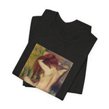 Masters of Art Edgar Degas Nude lady. Woman Combing Her Hair Unisex Jersey Short Sleeve T-Shirt - POPvault