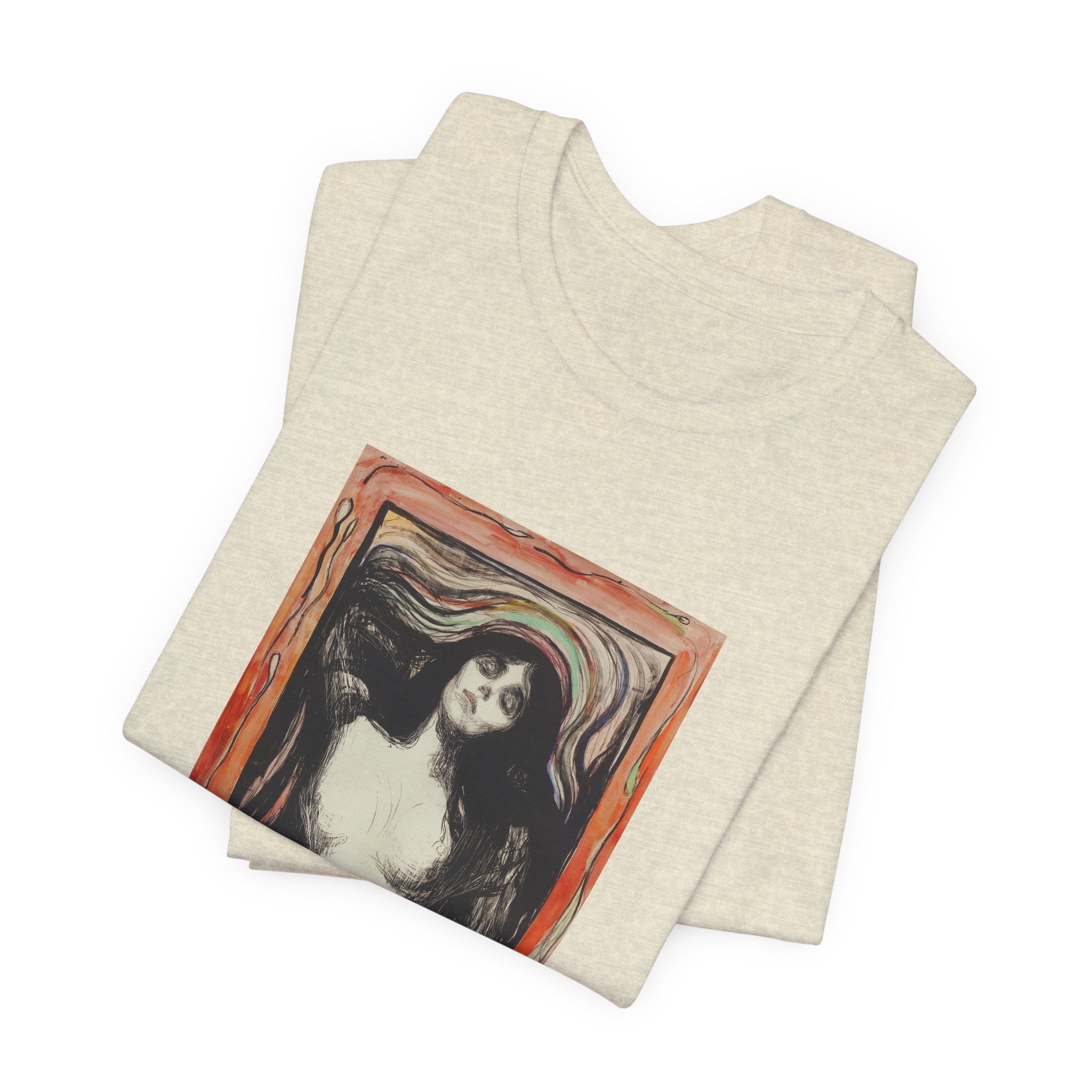 Masters of Art Edvard Munch Madonna Unisex Jersey Short Sleeve T-Shirt - POPvault