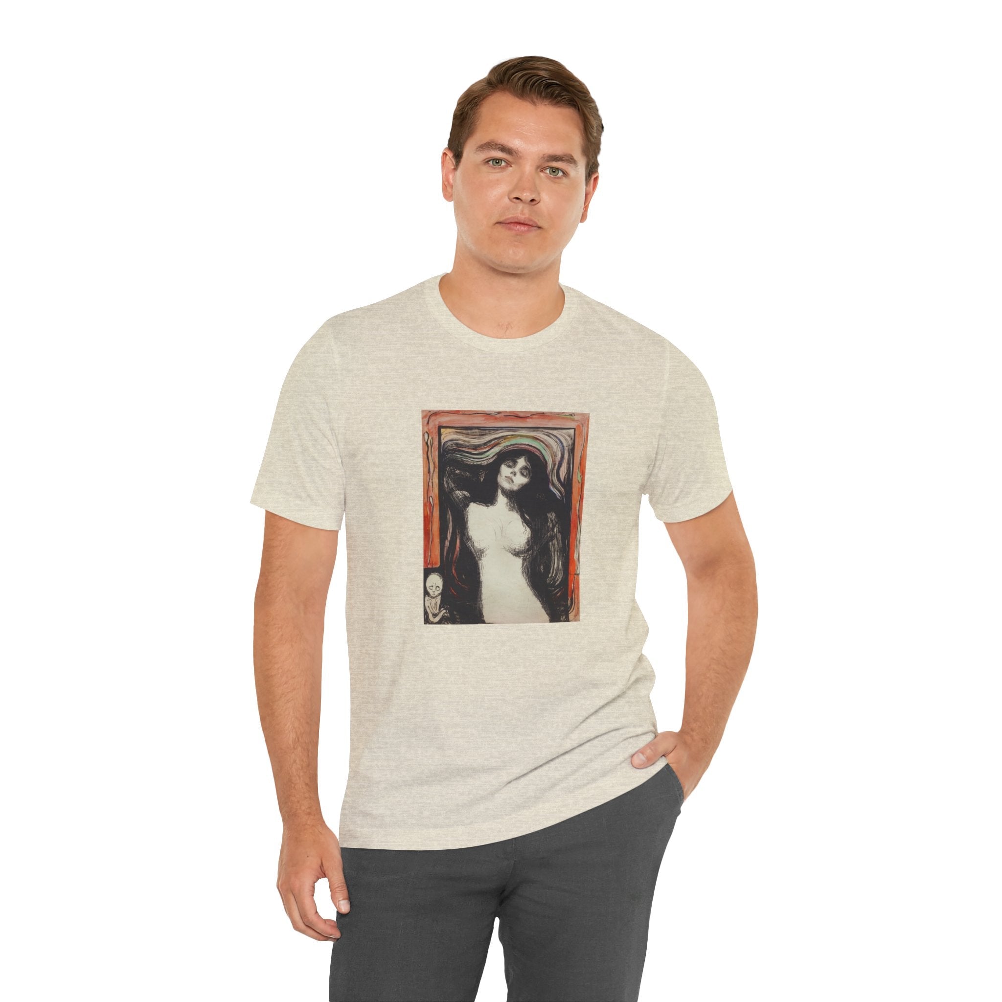 Masters of Art Edvard Munch Madonna Unisex Jersey Short Sleeve T-Shirt - POPvault