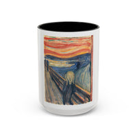 Masters of Art Edvard Munch The Scream Color Accent Coffee Mug (11, 15oz) - Mug