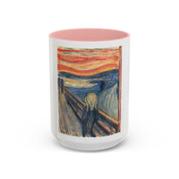 Masters of Art Edvard Munch The Scream Color Accent Coffee Mug (11, 15oz) - Mug