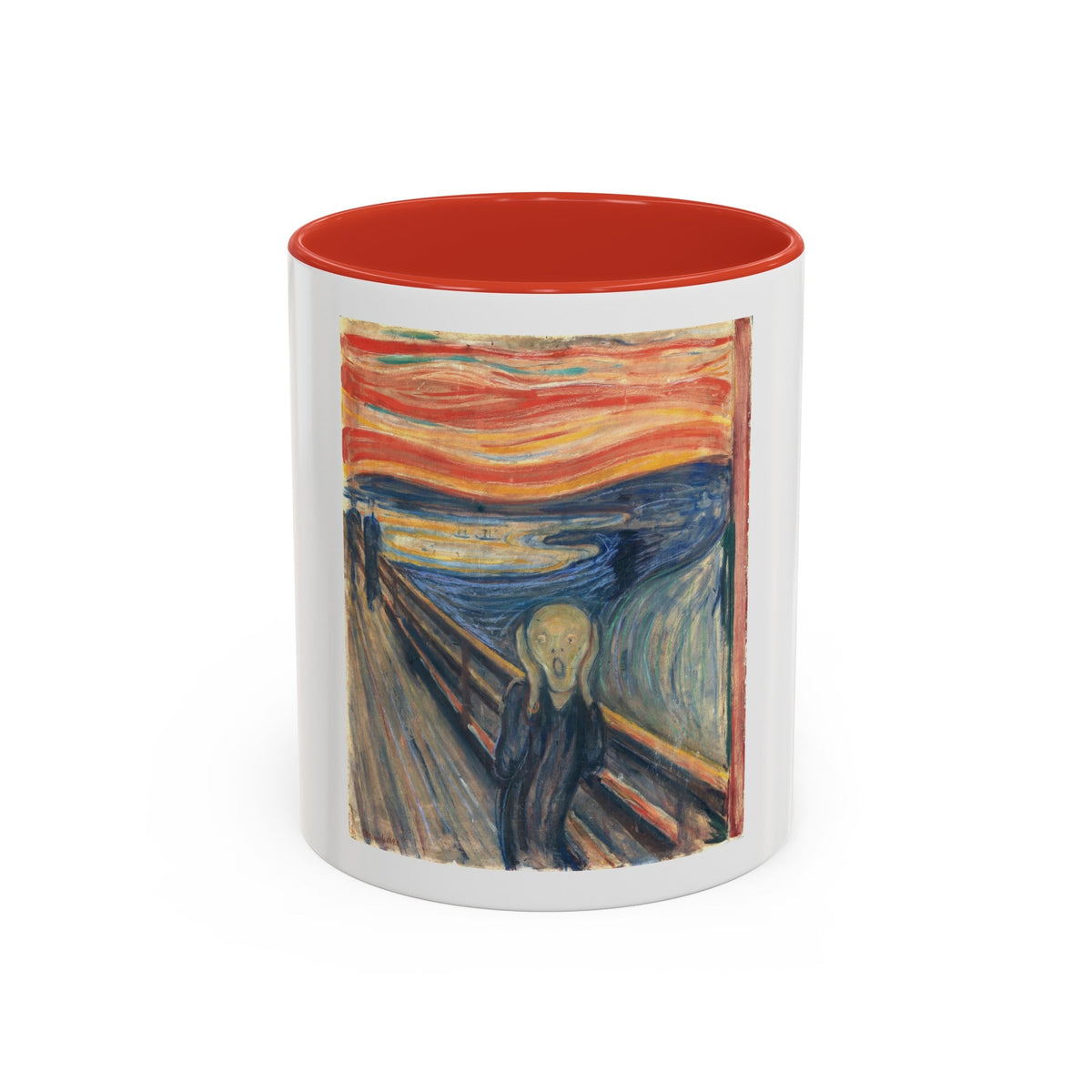 Masters of Art Edvard Munch The Scream Color Accent Coffee Mug (11, 15oz) - Mug