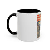 Masters of Art Edvard Munch The Scream Color Accent Coffee Mug (11, 15oz) - POPvault - 78187762616026232584