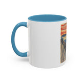 Masters of Art Edvard Munch The Scream Color Accent Coffee Mug (11, 15oz) - POPvault - 78187762616026232584