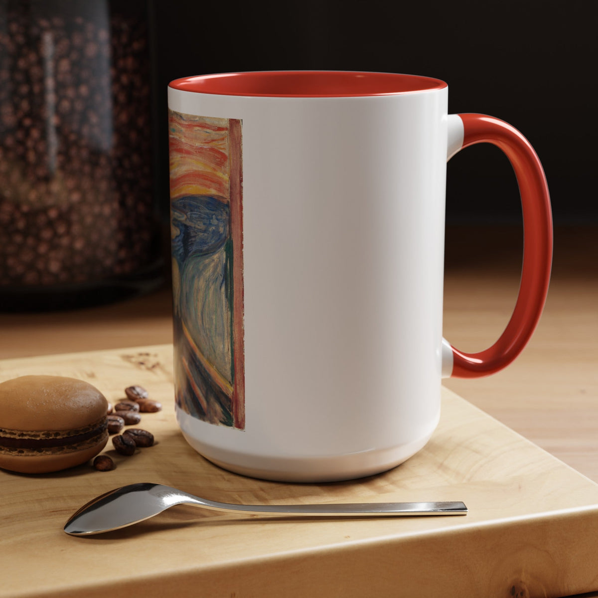 Masters of Art Edvard Munch The Scream Color Accent Coffee Mug (11, 15oz) - Mug