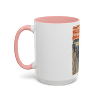 Masters of Art Edvard Munch The Scream Color Accent Coffee Mug (11, 15oz) - Mug
