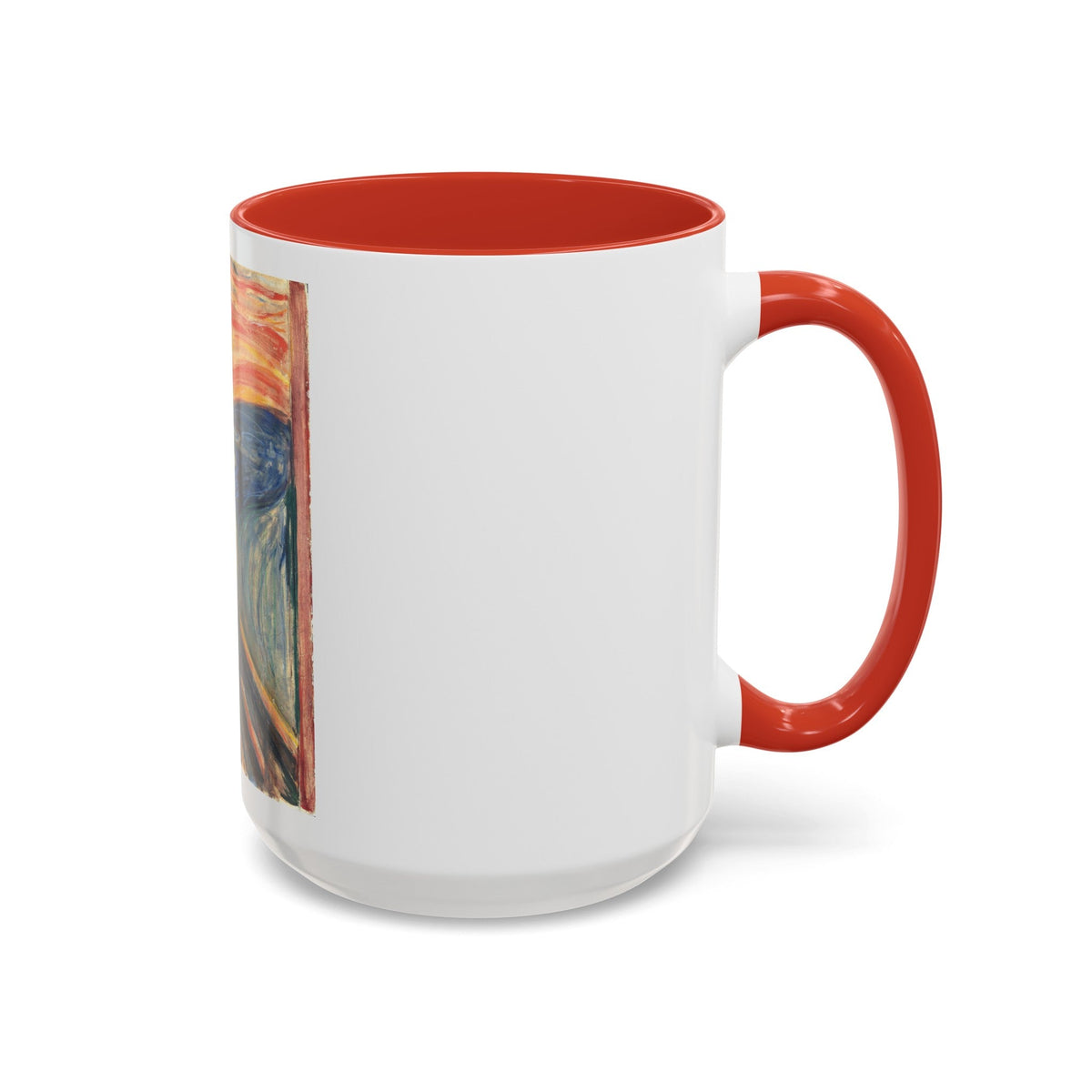 Masters of Art Edvard Munch The Scream Color Accent Coffee Mug (11, 15oz) - Mug