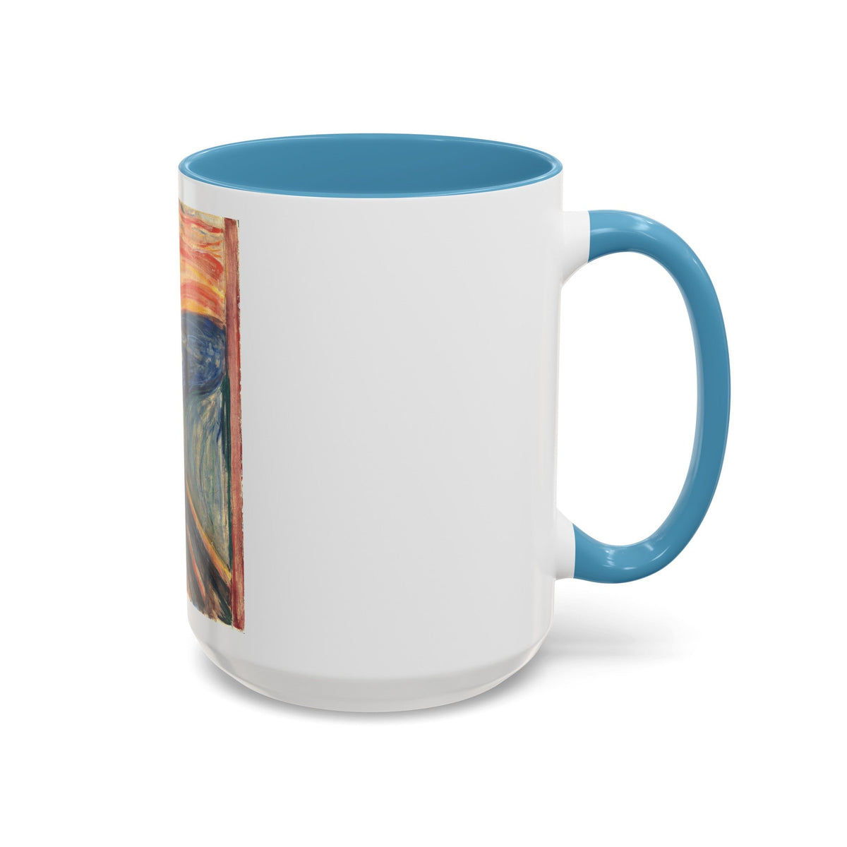 Masters of Art Edvard Munch The Scream Color Accent Coffee Mug (11, 15oz) - Mug