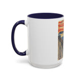 Masters of Art Edvard Munch The Scream Color Accent Coffee Mug (11, 15oz) - POPvault - 78187762616026232584