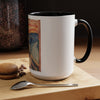 Masters of Art Edvard Munch The Scream Color Accent Coffee Mug (11, 15oz) - Mug