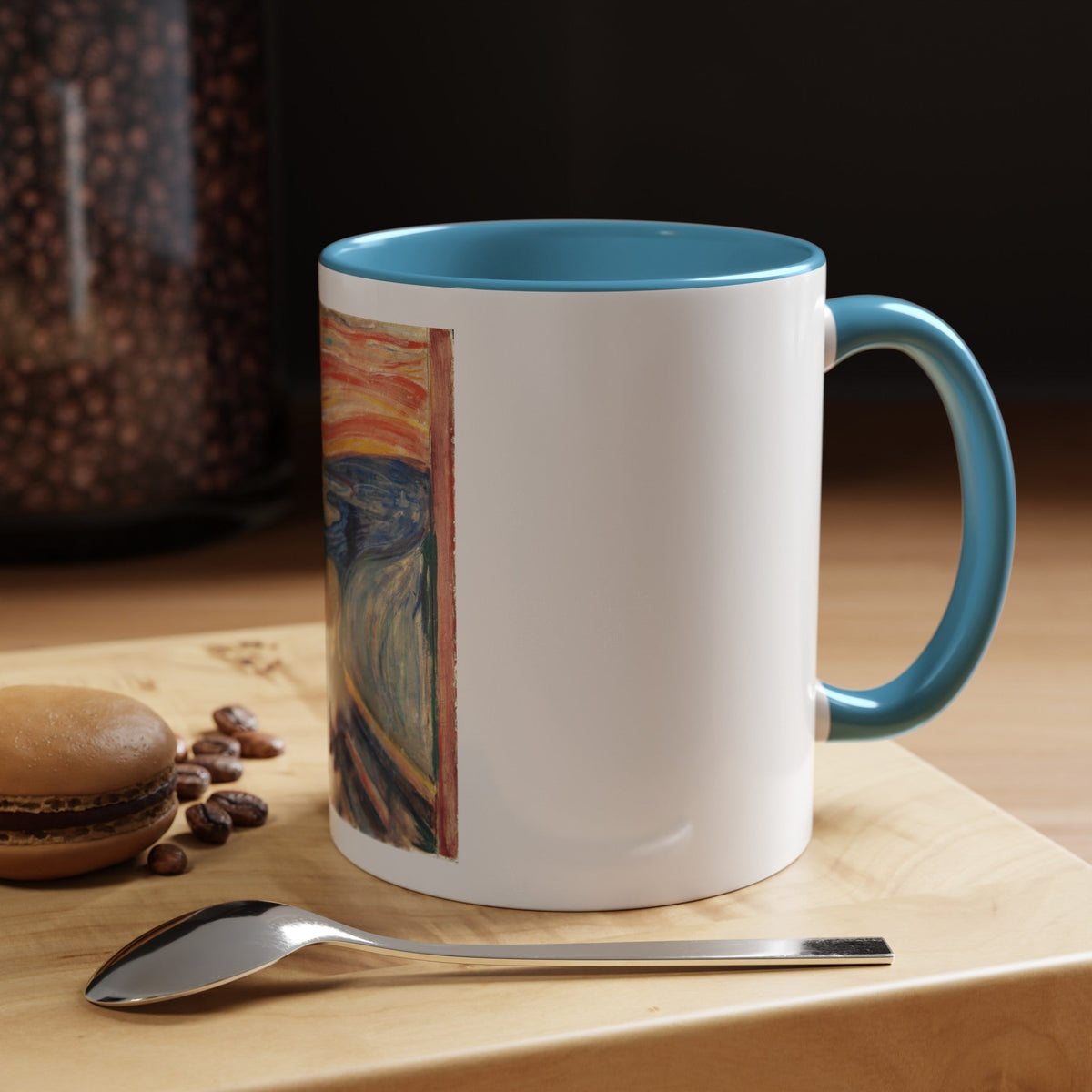 Masters of Art Edvard Munch The Scream Color Accent Coffee Mug (11, 15oz) - Mug