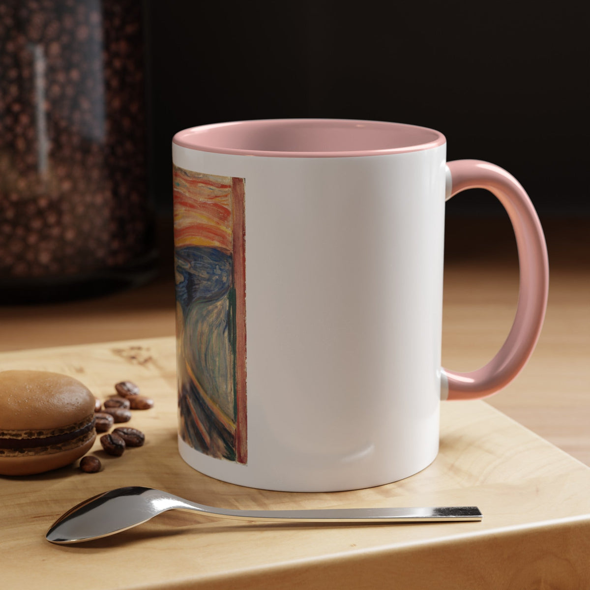 Masters of Art Edvard Munch The Scream Color Accent Coffee Mug (11, 15oz) - Mug