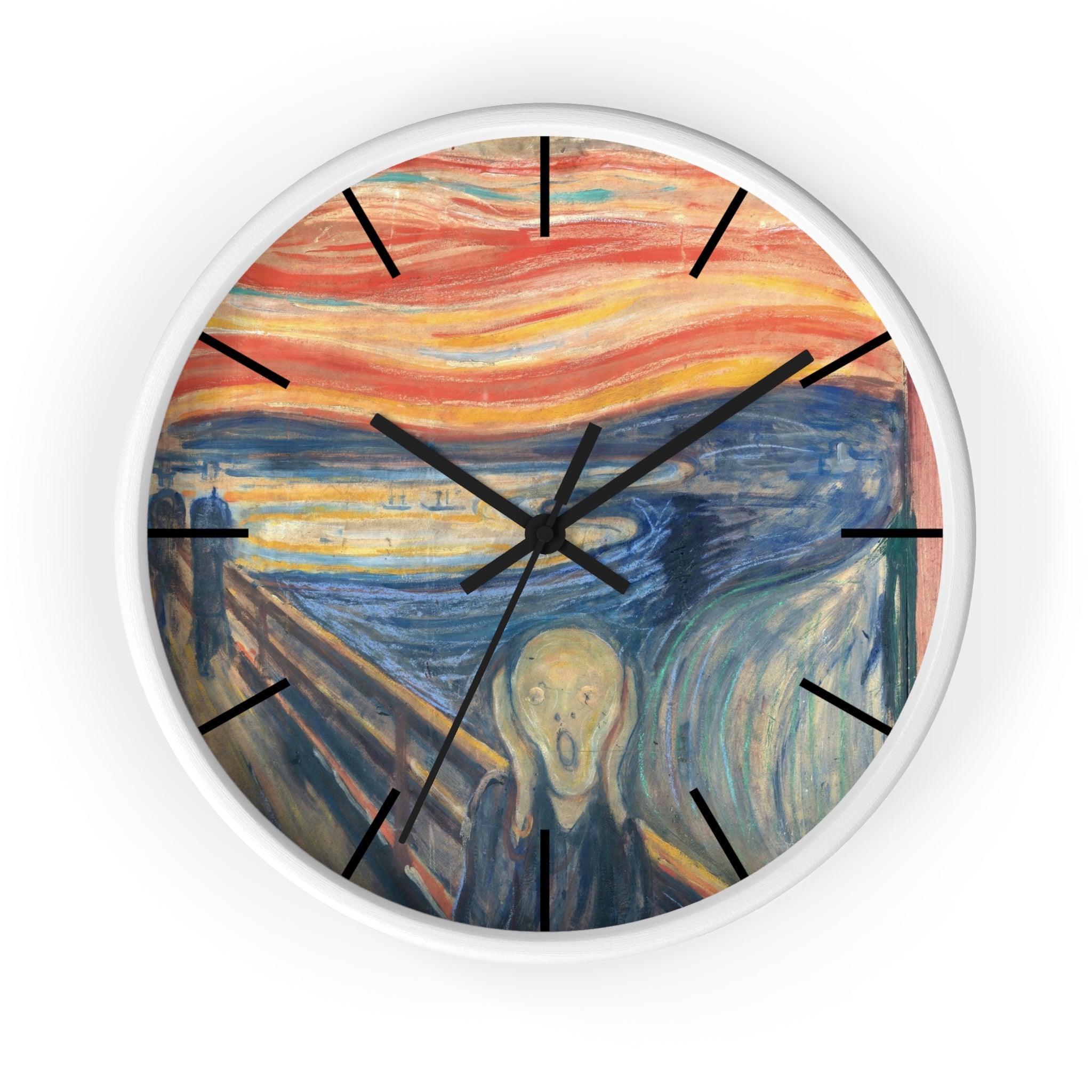 Masters of Art Edvard Munch The Scream Color Premium Wall Clock - POPvault