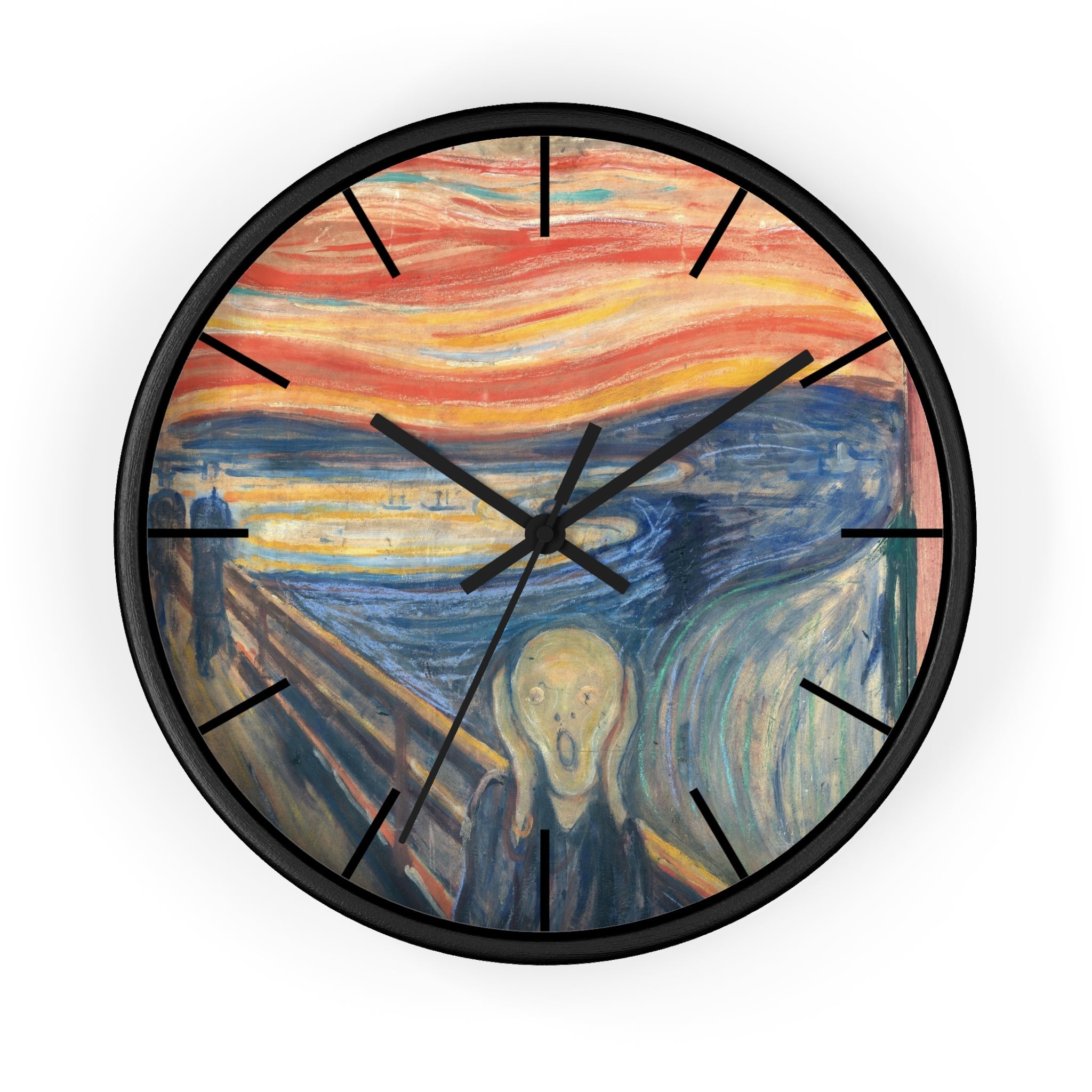 Masters of Art Edvard Munch The Scream Color Premium Wall Clock - POPvault