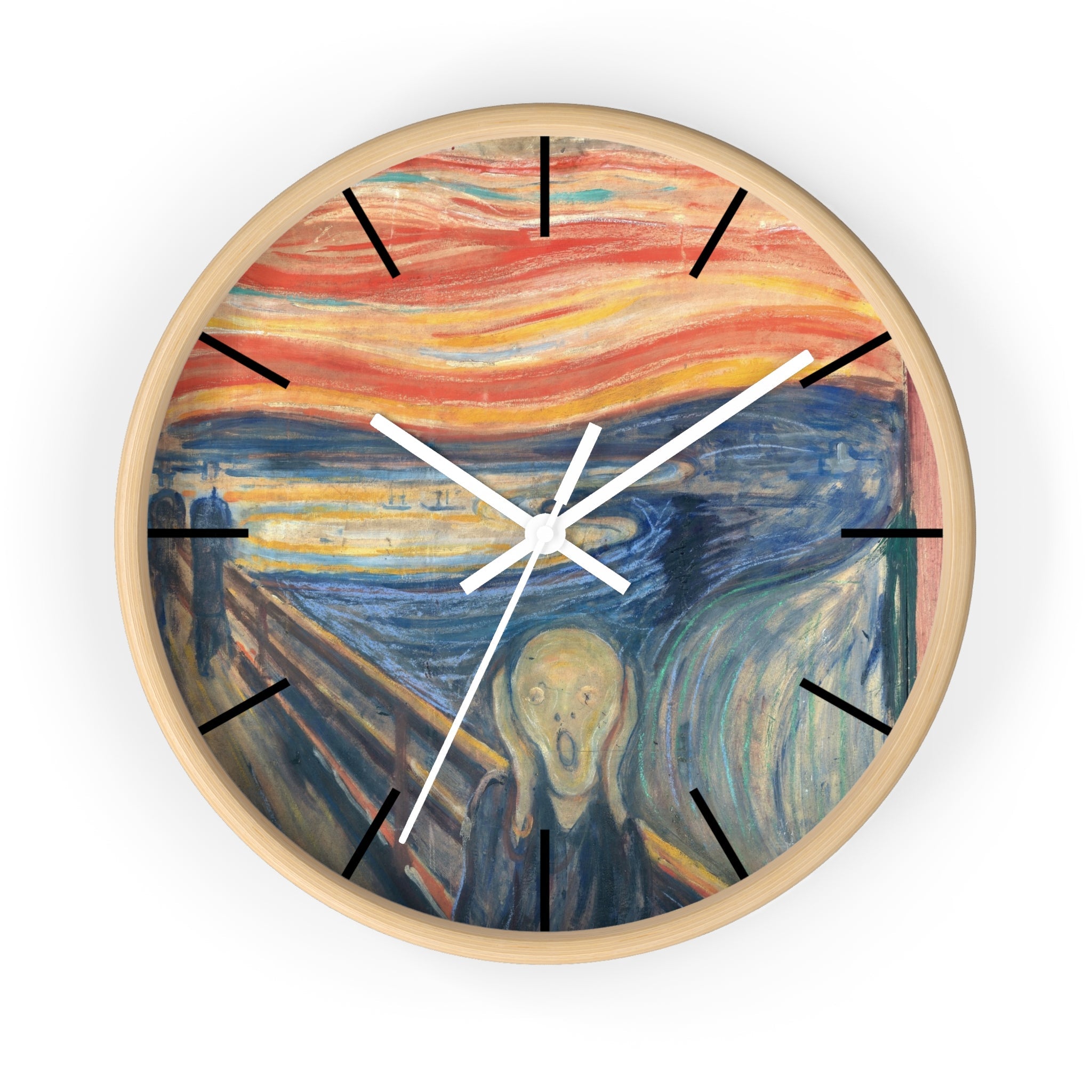 Masters of Art Edvard Munch The Scream Color Premium Wall Clock - POPvault