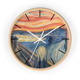 Masters of Art Edvard Munch The Scream Color Premium Wall Clock - POPvault