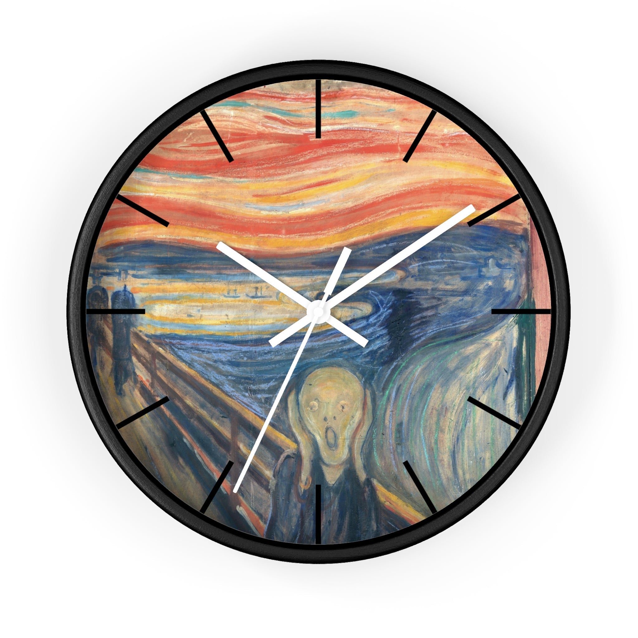 Masters of Art Edvard Munch The Scream Color Premium Wall Clock - POPvault